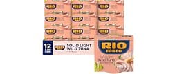 Rio Mare Solid Light Skipjack Tuna in Olive Oil, 5.6 Ounce Can, 12 Pack | All Natural, Non-GMO, Gluten Free, 100% Tra...