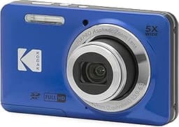 Kodak PIXPRO FZ55-BL 16MP Digital Camera 5X Optical Zoom 28mm Wide Angle 1080P Full HD Video Li-Ion Battery 2.7" LCD ...