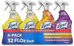 Lysol All Purpose Cleaner Spray, Multi-Purpose Disinfecting Spray, Kitchen & Bathroom Cleaner, Lemon Breeze, Lavender...