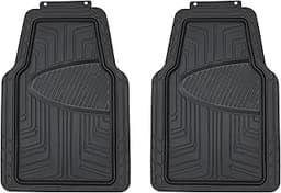 Amazon Basics 2-Piece Premium All-Season Anti-Slip Rubber Floor Mats for Cars, SUVs and Trucks, Universal Trim to Fit...