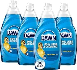 Dawn Ultra Dish Soap, Dishwashing Liquid, Original, Dish Soap Liquid, Dish Soap Refill, 4x24 Fl Oz Bundle