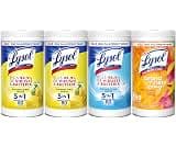 Lysol Disinfecting Wipes, Cleaner, Lemon + Mango + Linen, 80 ct. (4 Pack) | All Purpose Cleaner, Sanitizing, Deodoriz...