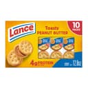 Lance Sandwich Crackers, Toasty Peanut Butter, 10 Individually Wrapped Packs, 6 Sandwiches Each