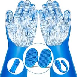 6PCS Grooming & Bath Supplies for Dogs, Cats | Dog Washing Gloves | Dog Bath Brush | Dog Shower Brush | Pet Grooming ...