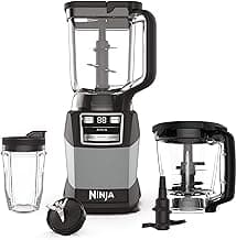 Ninja Compact Kitchen System, Auto-iQ, 1200W, 72oz Pitcher, Grey, AMZ493BRN
