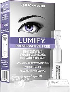 Lumify Preservative Free Eye Drops Redness Relief, Sensitive Eyes, 20 Vials