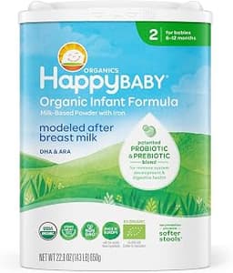 HAPPY BABY Stage 2, 6-12 Months, Organic Infant Formula, 22.9oz (1 Pack)
