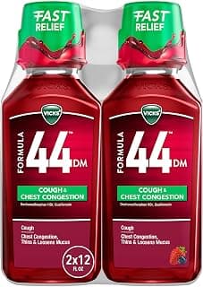Vicks Formula 44 DM Cough & Congestion Liquid, Over-The-Counter Medicine, Day or Night, Cough Syrup, Powerful Cough a...