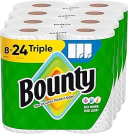 Bounty Select-A-Size Paper Towels, White, 8 Triple Rolls = 24 Regular Roll