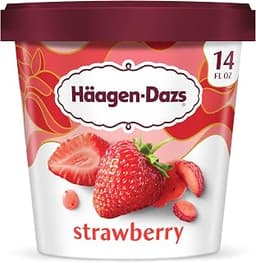 Haagen-Dazs Strawberry Ice Cream, 14 fl oz (Frozen)