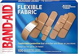 Band-Aid Brand Flexible Fabric Adhesive Bandages for Wound Care & First Aid, Assorted Sizes, 100 ct