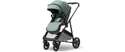 Mompush Wiz 2-in-1 Bassinet Stroller Reversible Seat, One-Hand Fold, Sage | Newborn to toddler, large wheels with sus...