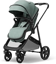 Mompush Wiz 2 in 1 Baby Stroller with Infant Pramette Mode, One Hand Fold Convertible Newborn to Toddler Stroller wit...