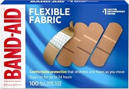 BAND-AID Brand Flexible Fabric Adhesive Bandages, All One Size, 100 Count