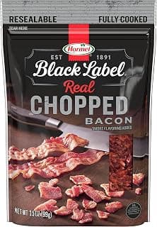 HORMEL BLACK LABEL Fully Cooked Chopped Bacon, 3.5 oz, Resealable Pouch