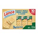 Lance Sandwich Crackers, Captain's Wafers Cream Cheese and Chives, 10 Packs, 6 Sandwiches Each