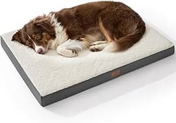 Bedsure Dog Beds Large Sized Dog - Comfy Flat Pet Beds with Removable Washable Cover, Orthopedic Egg Crate Foam Puppy...