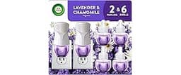 Air Wick Plug in Scented Oil Starter Kit, 2 Warmers + 6 Refills, Lavender & Chamomile, Eco Friendly, Essential Oils, ...
