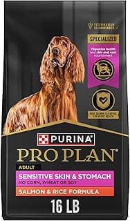 Purina Pro Plan Sensitive Skin & Stomach Dry Dog Food, Salmon, 16 lb Bag