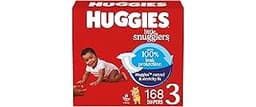 Huggies Size 3 Diapers, Little Snugglers Baby Diapers, Size 3 (16-28 lbs), 168 Count (6 Packs of 28), Packaging May Vary