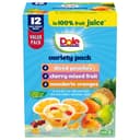 Dole Diced Peaches, Mandarin Oranges & Cherry Mixed Fruit, 4 oz, 12 Pack