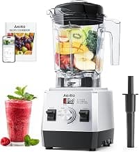 Aeitto Blenders for Kitchen with 68Oz. Jar, 1800W Max Power Smoothie Blender, 3 Preset Programs & 7 Speeds, Professio...