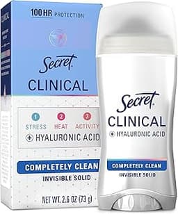 Secret Clinical Strength Antiperspirant Deodorant for Women, 100hr Sweat & Odor Protection, 3X Stress Protection with...