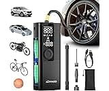 Airmoto Tire Inflator Portable Air Compressor - Air Pump for Car Tires with Digital Pressure Gauge, LED Light and Aut...