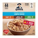 Quaker Instant Oatmeal Lower Sugar, 4 Flavor Variety Pack 44 Count (Pack of 1)