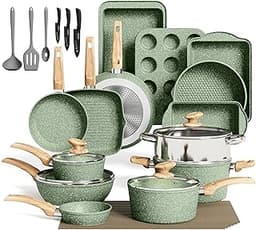 MAISON ARTS 30 Piece Pots and Pans Set, Kitchen Cookware Sets Non Stick