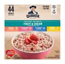 Quaker Instant Oatmeal Fruit & Cream Variety Pack, Single Serve Packets, (44 Pack)