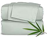 Pure Bamboo Queen Sheets, Genuine 100% Organic Viscose Derived from Bamboo Bed Sheet Set, Luxuriously Soft & Cooling,...