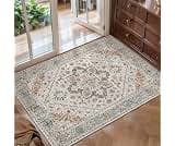 Tangsoo Vintage 2x3 Washable Rugs for Entryway, Non Slip Small Area Rug | Farmhouse Throw Accent Indoor Front Door Ru...