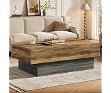 Tribesigns 55-Inch Farmhouse Wood Coffee Table, Rustic Large Rectangle Tea Table, Vintage Center Table for Living Roo...