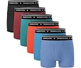 BAMBOO COOL Boys’Moisture Wicking & Breathable Mesh Underwear Soft Tagless Performance No Ride Up Boxer Briefs 6 Pack
